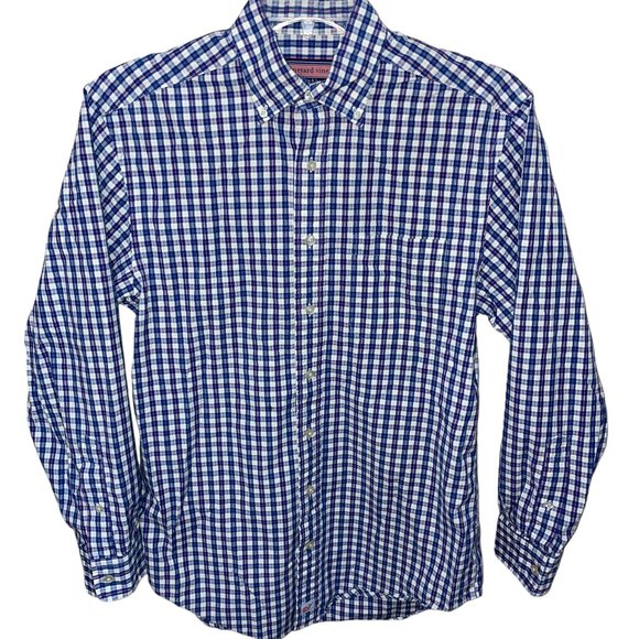 Vineyard Vines Shep & Ian Murray Shirt‎ 100% Cotton Blue/Pink Plaid Size Small - Picture 1 of 6